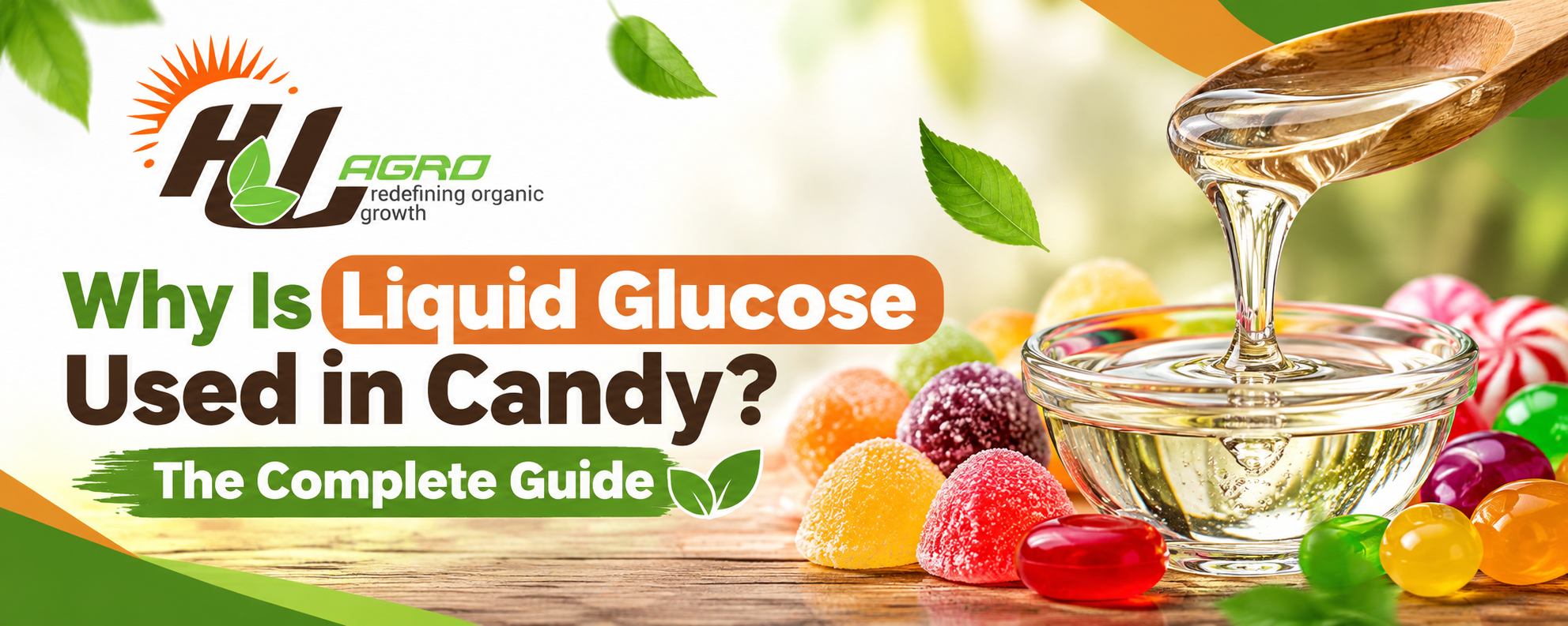 Clear lollipops and caramels made with liquid glucose syrup